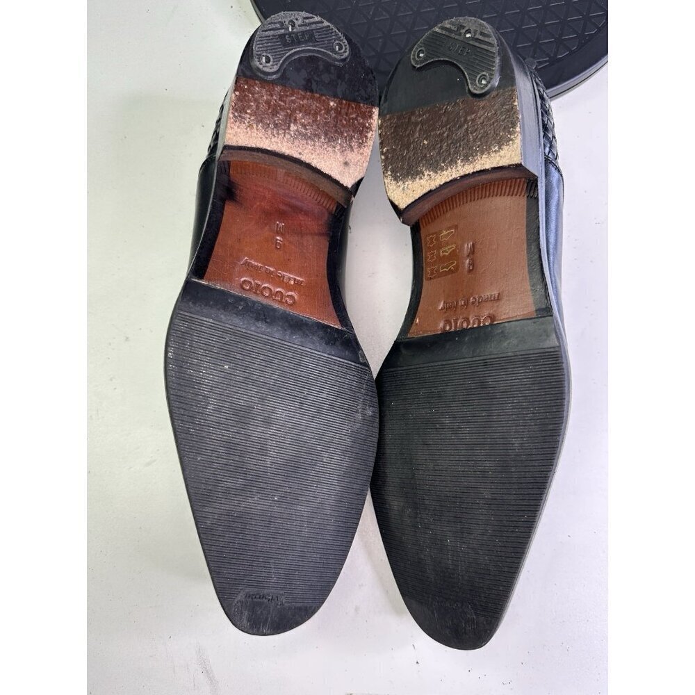 Paul Frederick Dress Shoes Sz 9 M Mens Black Textured Leather - Picture 7 of 9